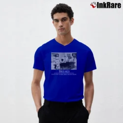 Men’s Star Wars Ping Pong Breaks Even The Dark Side V-Neck Tee in royal blue | Sharp, Breathable, Everyday Staple