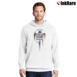 Men’s Star Wars R2 - D2 Droid Artoo - Detoo Pullover Hoodie in white | Cozy, Durable, Modern Fit