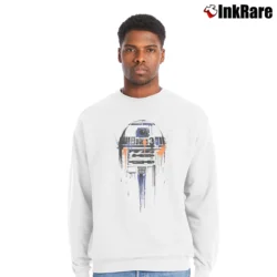 Men’s Star Wars R2 - D2 Droid Artoo - Detoo Crewneck Sweatshirt in white | Cozy Fabric, Clean Style