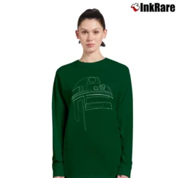 Women’s Star Wars R2 - D2 Outline Graphic Long-Sleeve Top in forest green | Sleek, Versatile, All-Season