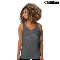 Women’s Star Wars R2 - D2 Outline Graphic Tank Top in charcoal | Lightweight, Movement-Friendly