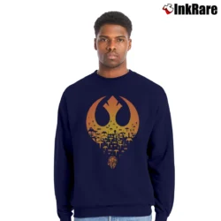 Men’s Star Wars Resistance Rebel Millenium Falcon Graphic Crewneck Sweatshirt in navy | Cozy Fabric, Clean Style