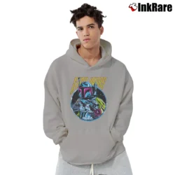 Men’s Star Wars Retro Boba Fett Graphic Pullover Hoodie in sport grey | Cozy, Durable, Modern Fit