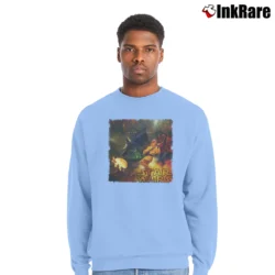 Men’s Star Wars Rock Band Lucas Films Darth R2D2 Crewneck Sweatshirt in light blue | Cozy Fabric, Clean Style