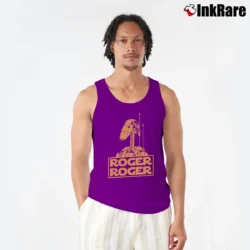 Men’s Star Wars Roger Roger Droid Inspired Tank Top in purple | Breathable, Active-Friendly Design