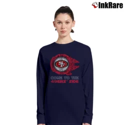 Women’s Star Wars San Francisco 49ers Come To The Dark Side Long-Sleeve Top in navy | Sleek, Versatile, All-Season