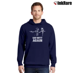 Men’s Star Wars Say Hutt Again Funny Graphic Pullover Hoodie in navy | Cozy, Durable, Modern Fit