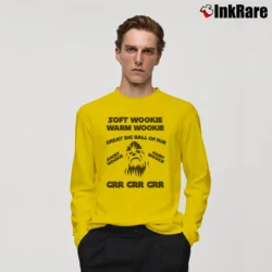 Men’s Star Wars Soft Wookie Warm Wookie Big Band Parody Funny Long-Sleeve Shirt in yellow | Sleek, Lightweight, Year-Round Wear