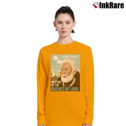 Women’s Star Wars Something Waiting In The Bushes Of Love Bad Lip Reading Long-Sleeve Top in orange | Sleek, Versatile, All-Season