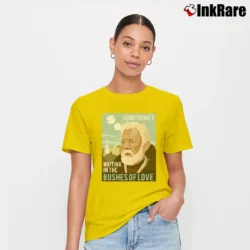 Women’s Star Wars Something Waiting In The Bushes Of Love Bad Lip Reading Signature T-Shirt in yellow | Soft, Flattering Fit
