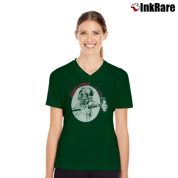 Women’s Star Wars Sound People Inspired Graphic V-Neck Tee in forest green | Chic Neckline, Soft Texture