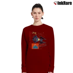 Women’s Star Wars Star Tours TIE Interceptor Graphic Long-Sleeve Top in maroon | Sleek, Versatile, All-Season