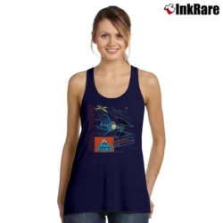 Women’s Star Wars Star Tours TIE Interceptor Graphic Tank Top in navy | Lightweight, Movement-Friendly