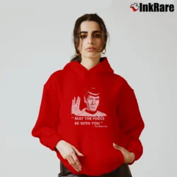 Women’s Star Wars Star Trek Spock May The Force Be With You Cozy Hoodie in red | Warm, Structured, Stylish