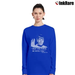 Women’s Star Wars Star Trek Spock May The Force Be With You Long-Sleeve Top in royal blue | Sleek, Versatile, All-Season