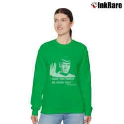 Women’s Star Wars Star Trek Spock May The Force Be With You Relaxed Sweatshirt in irish green | Soft, Laid-Back Vibe