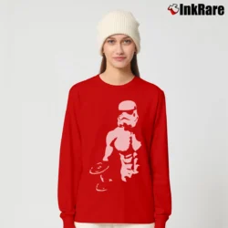 Women’s Star Wars Stormtrooper Gym Muscle Racerback Workout Long-Sleeve Top in red | Sleek, Versatile, All-Season