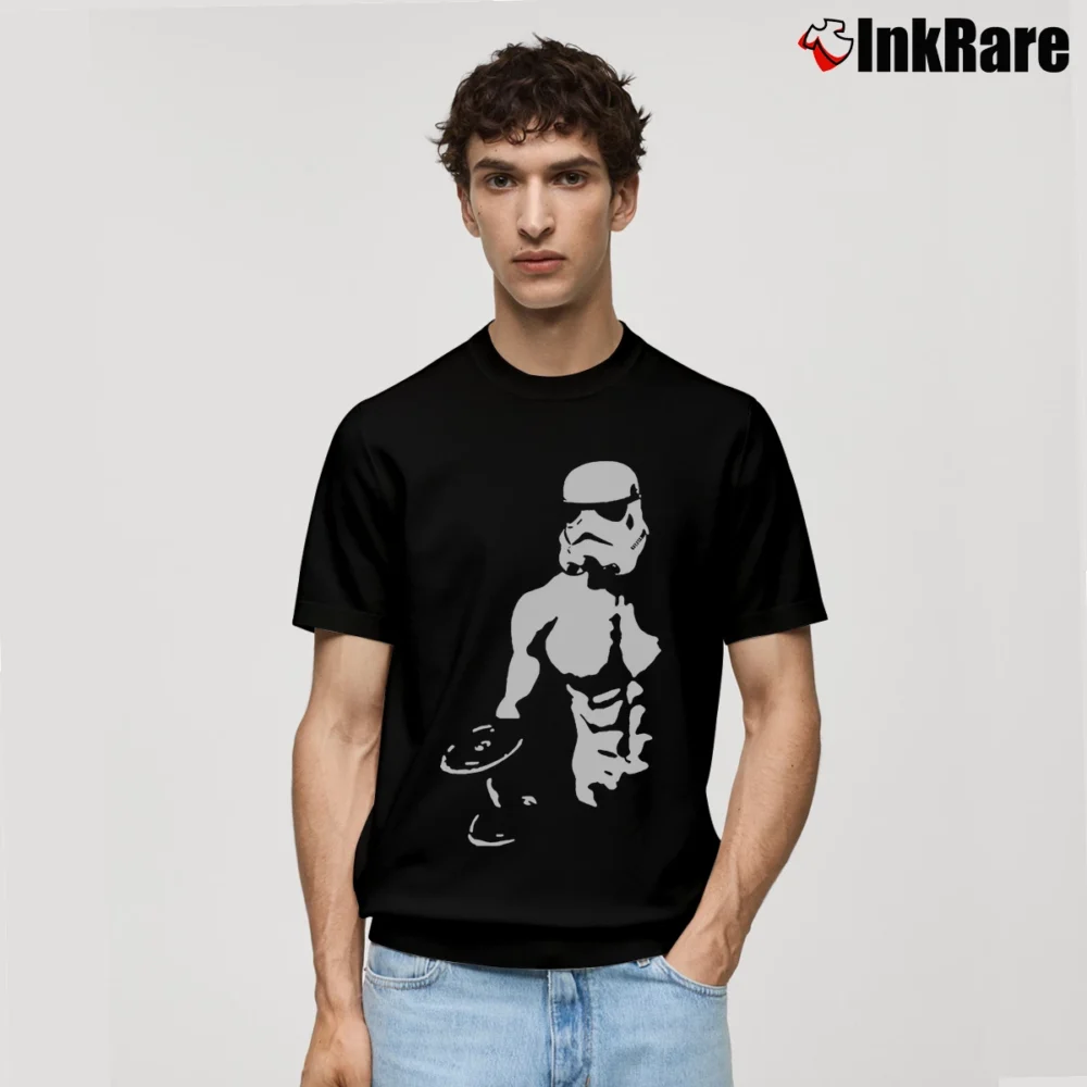 Men’s Star Wars Stormtrooper Gym Muscle Racerback Workout Classic T-Shirt in black | Soft, Breathable Everyday Wear