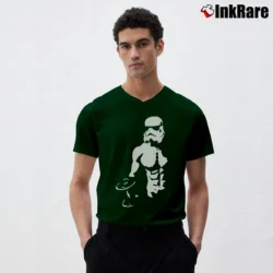 Men’s Star Wars Stormtrooper Gym Muscle Racerback Workout V-Neck Tee in forest green | Sharp, Breathable, Everyday Staple