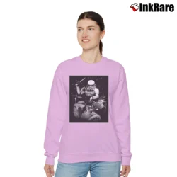 Women’s Star Wars Stormtrooper Rocking The Drums Graphic Relaxed Sweatshirt in light pink | Soft, Laid-Back Vibe