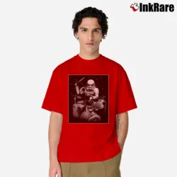 Men’s Star Wars Stormtrooper Rocking The Drums Graphic Classic T-Shirt in red | Soft, Breathable Everyday Wear