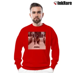 Men’s Star Wars Swag Urban Outfitters Graphic Crewneck Sweatshirt in red | Cozy Fabric, Clean Style