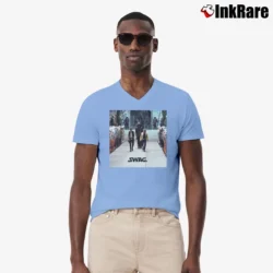 Men’s Star Wars Swag Urban Outfitters Graphic V-Neck Tee in light blue | Sharp, Breathable, Everyday Staple