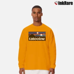 Men’s Star Wars Tatooine Patagonia Parody Sci Fi Long-Sleeve Shirt in orange | Sleek, Lightweight, Year-Round Wear