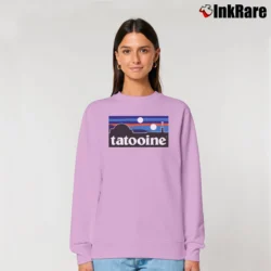 Women’s Star Wars Tatooine Patagonia Parody Sci Fi Relaxed Sweatshirt in light pink | Soft, Laid-Back Vibe