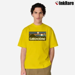 Men’s Star Wars Tatooine Patagonia Parody Sci Fi Classic T-Shirt in yellow | Soft, Breathable Everyday Wear