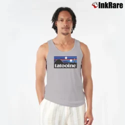 Men’s Star Wars Tatooine Patagonia Parody Sci Fi Tank Top in sport grey | Breathable, Active-Friendly Design