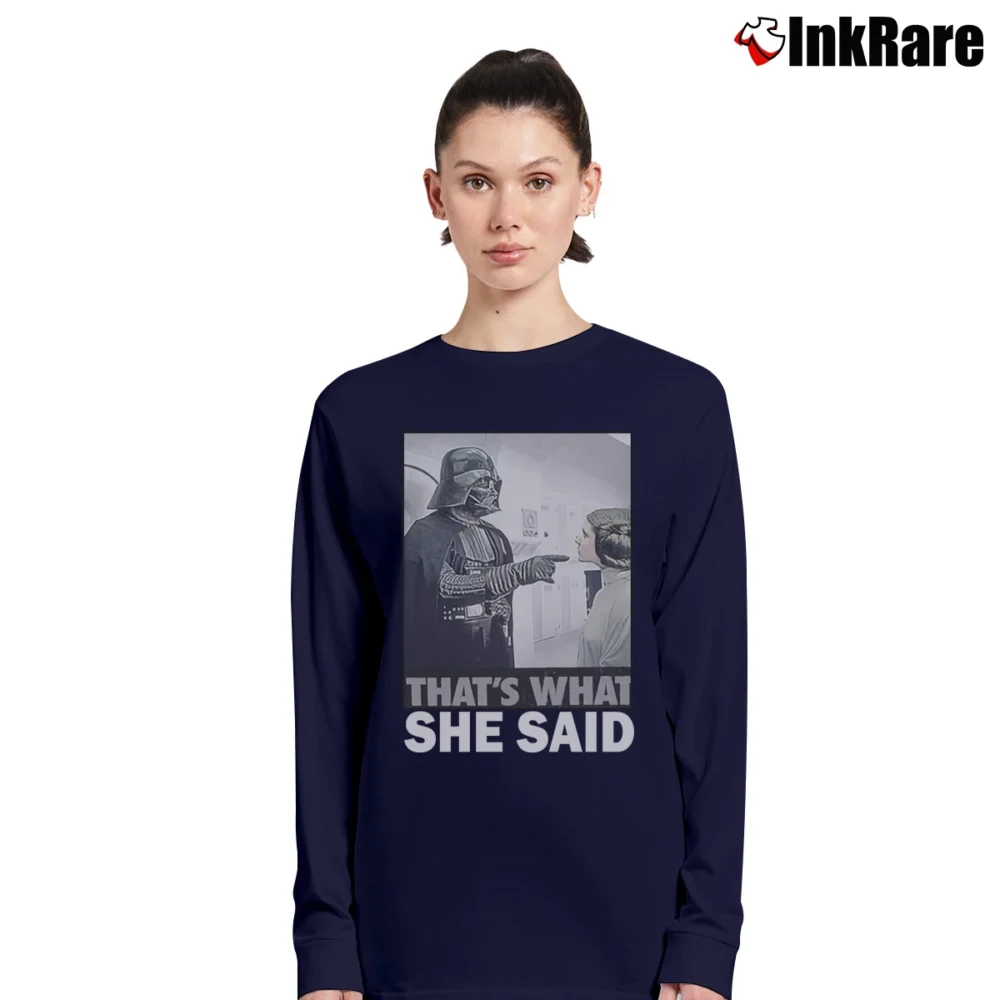 Women’s Star Wars That's What She Said Funny Long-Sleeve Top in navy | Sleek, Versatile, All-Season