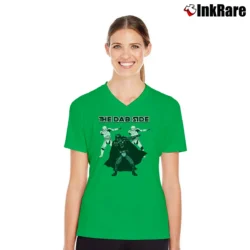 Women’s Star Wars The Dab Side Funny Graphic V-Neck Tee in irish green | Chic Neckline, Soft Texture