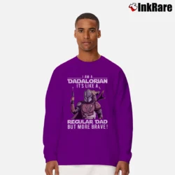 Men’s Star Wars The Dadalorian Funny Father's Day I Am A Dadalorian Its Like A Regular Dad But More Brave Long-Sleeve Shirt in purple | Sleek, Lightweight, Year-Round Wear