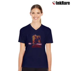Women’s Star Wars The DarkSide Darth Maul V-Neck Tee in navy | Chic Neckline, Soft Texture