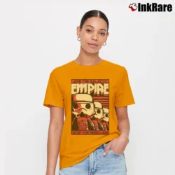 Women’s Star Wars The Force Awakens Stormtrooper Poster Signature T-Shirt in orange | Soft, Flattering Fit
