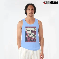 Men’s Star Wars The Force Awakens Stormtrooper Poster Tank Top in light blue | Breathable, Active-Friendly Design