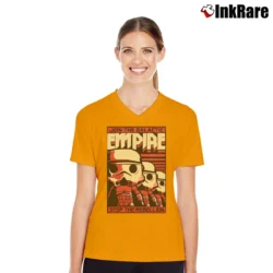 Women’s Star Wars The Force Awakens Stormtrooper Poster V-Neck Tee in orange | Chic Neckline, Soft Texture