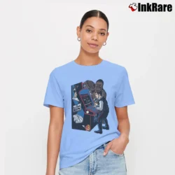 Women’s Star Wars The Kessel Run Video Game Style Signature T-Shirt in light blue | Soft, Flattering Fit