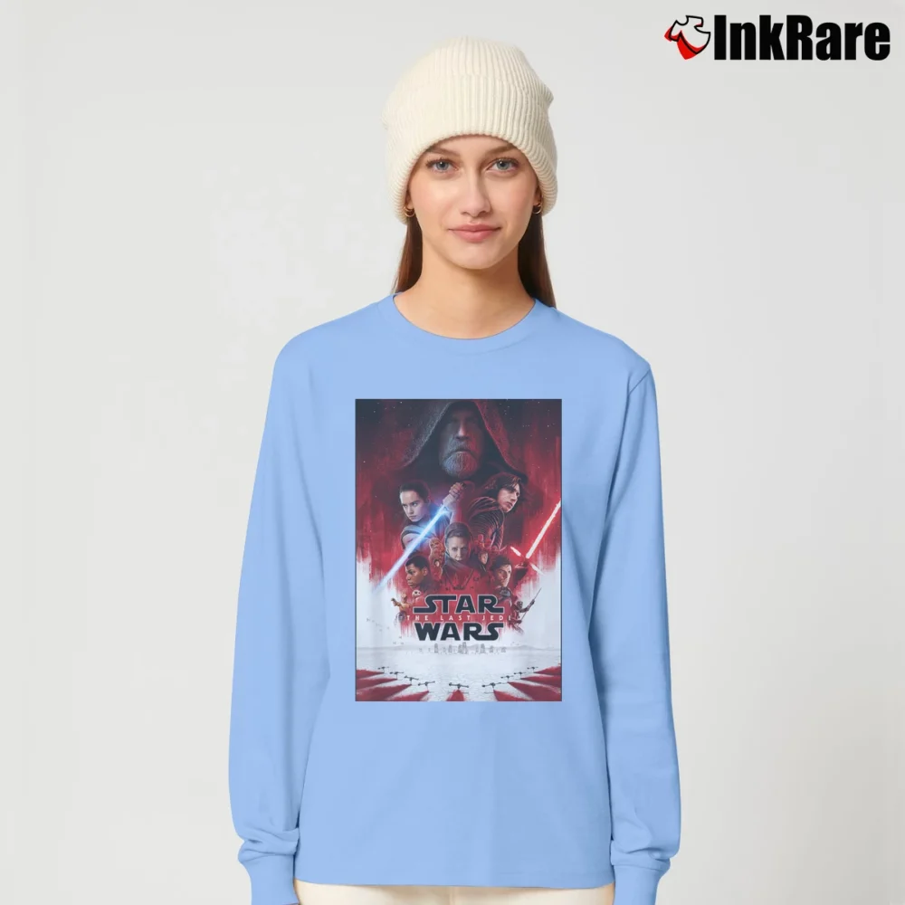 Women’s Star Wars The Last Jedi Poster Long-Sleeve Top in light blue | Sleek, Versatile, All-Season