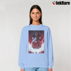 Women’s Star Wars The Last Jedi Poster Relaxed Sweatshirt in light blue | Soft, Laid-Back Vibe