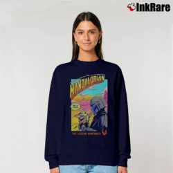 Women’s Star Wars The Mandalorian Season 2 Comic Poster Relaxed Sweatshirt in navy | Soft, Laid-Back Vibe