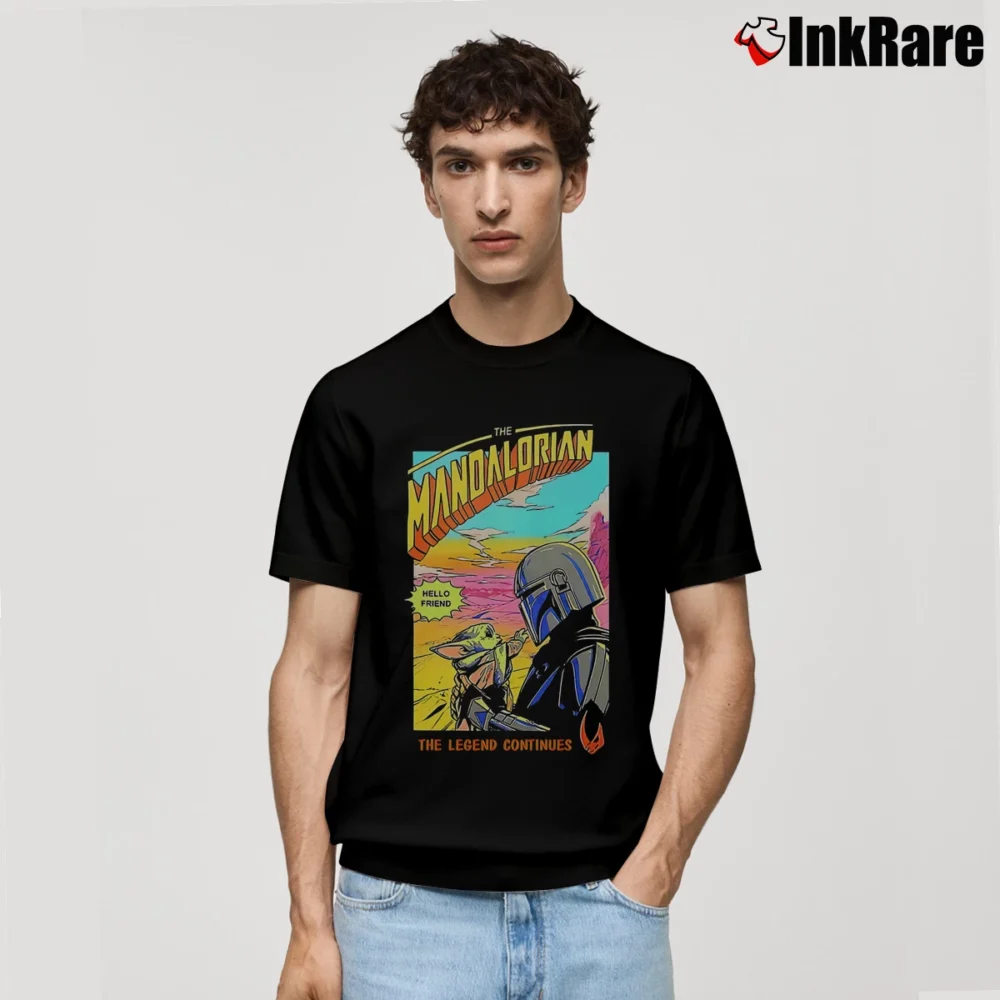 Men’s Star Wars The Mandalorian Season 2 Comic Poster Classic T-Shirt in black | Soft, Breathable Everyday Wear
