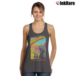 Women’s Star Wars The Mandalorian Season 2 Comic Poster Tank Top in charcoal | Lightweight, Movement-Friendly