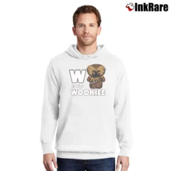 Men’s Star Wars W Is For Wookie Pullover Hoodie in white | Cozy, Durable, Modern Fit
