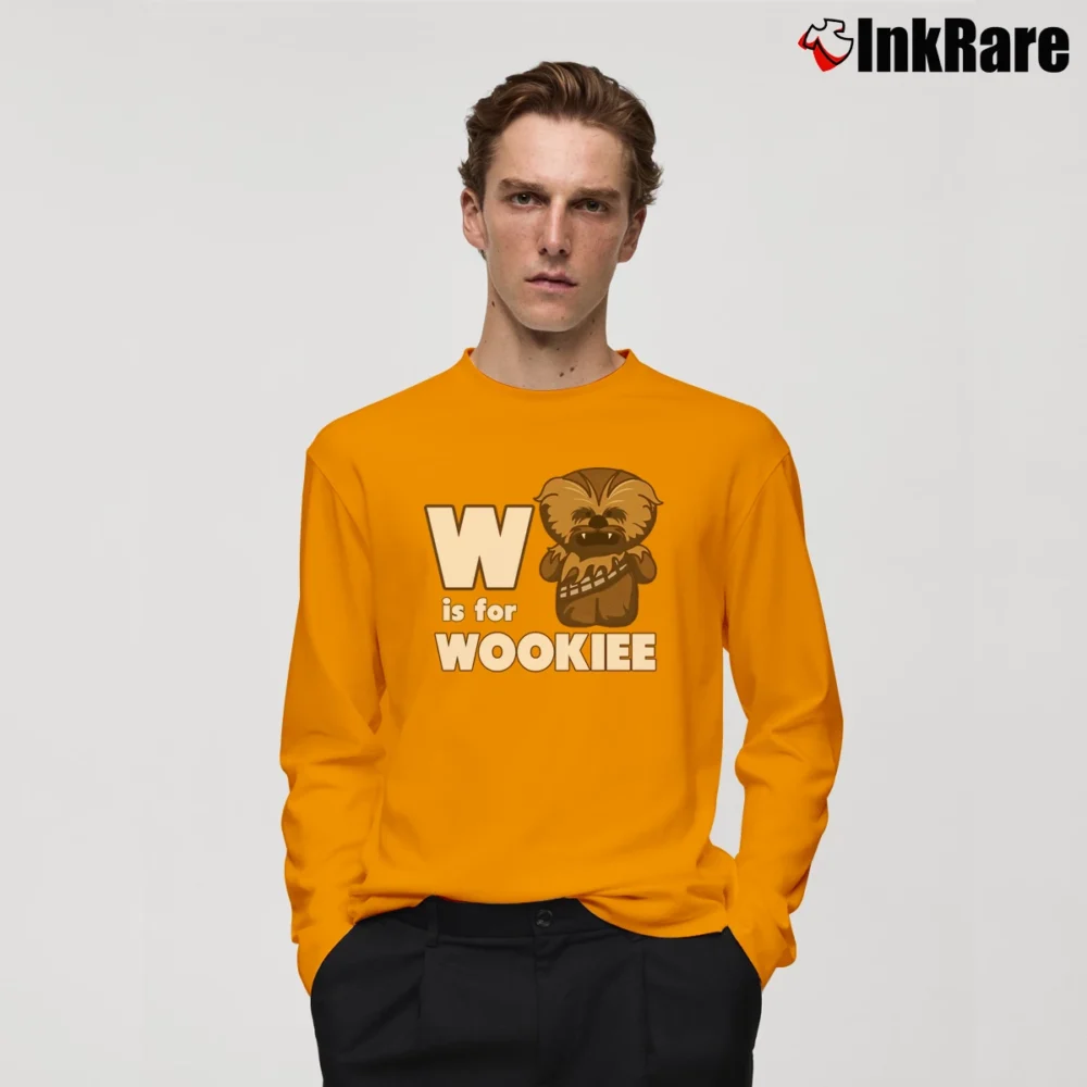 Men’s Star Wars W Is For Wookie Long-Sleeve Shirt in orange | Sleek, Lightweight, Year-Round Wear