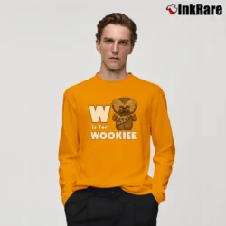 Men’s Star Wars W Is For Wookie Long-Sleeve Shirt in orange | Sleek, Lightweight, Year-Round Wear
