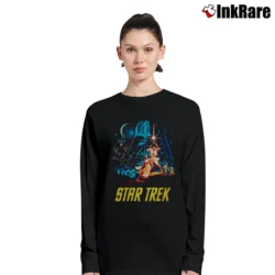 Women’s Star Wars X Star Trek Sci - Fi Crossover Graphic Long-Sleeve Top in black | Sleek, Versatile, All-Season