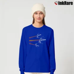 Women’s Star Wars X - Wing LGBT Pride Rainbow Parody Long-Sleeve Top in royal blue | Sleek, Versatile, All-Season