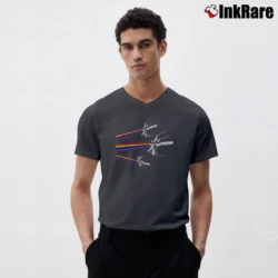 Men’s Star Wars X - Wing LGBT Pride Rainbow Parody V-Neck Tee in charcoal | Sharp, Breathable, Everyday Staple